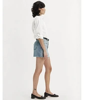 Levi's® Icon Mid Rise Raw Hem Denim Mini Skirt