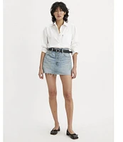 Levi's® Icon Mid Rise Raw Hem Denim Micro Mini Skirt