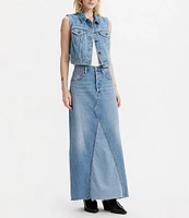 Levi's® Iconic Mid Rise Slide Slit Maxi Denim Skirt