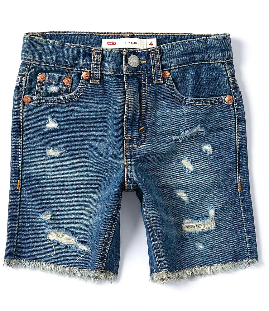 Levi's® Little Boys 2T-7X 511™ Slim Fit Distressed Denim Shorts