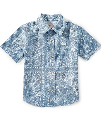 Levi's® Little Boys 4-7 Short-Sleeve Bandana-Printed Woven Shirt