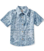 Levi's® Little Boys 4-7 Short-Sleeve Bandana-Printed Woven Shirt