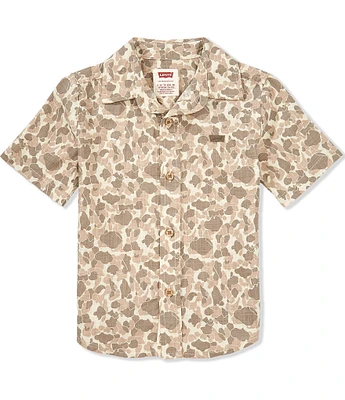Levi's® Little Boys 4-7 Short Sleeve Printed Slub Woven Shirt
