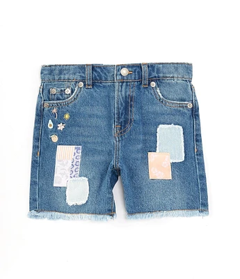 Levi's® Little Girls 4-6X Patchwork Applique Skate Shorts