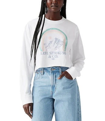 Levi's® Long Sleeve Graphic Cropped T-Shirt