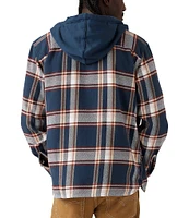 Levi's® Long Sleeve Wide Plaid Hooded Worker Shirt