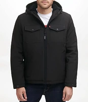 Levi's® Dual Chest Pocket Soft Shell Sherpa Lined Zip Front Jacket