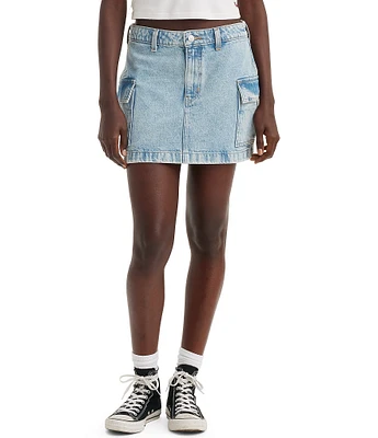 Levi's® Mid Rise Cargo Pocket Mini Denim Skirt