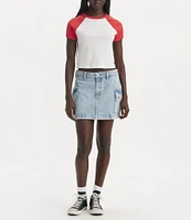 Levi's® Mid Rise Cargo Pocket Mini Denim Skirt