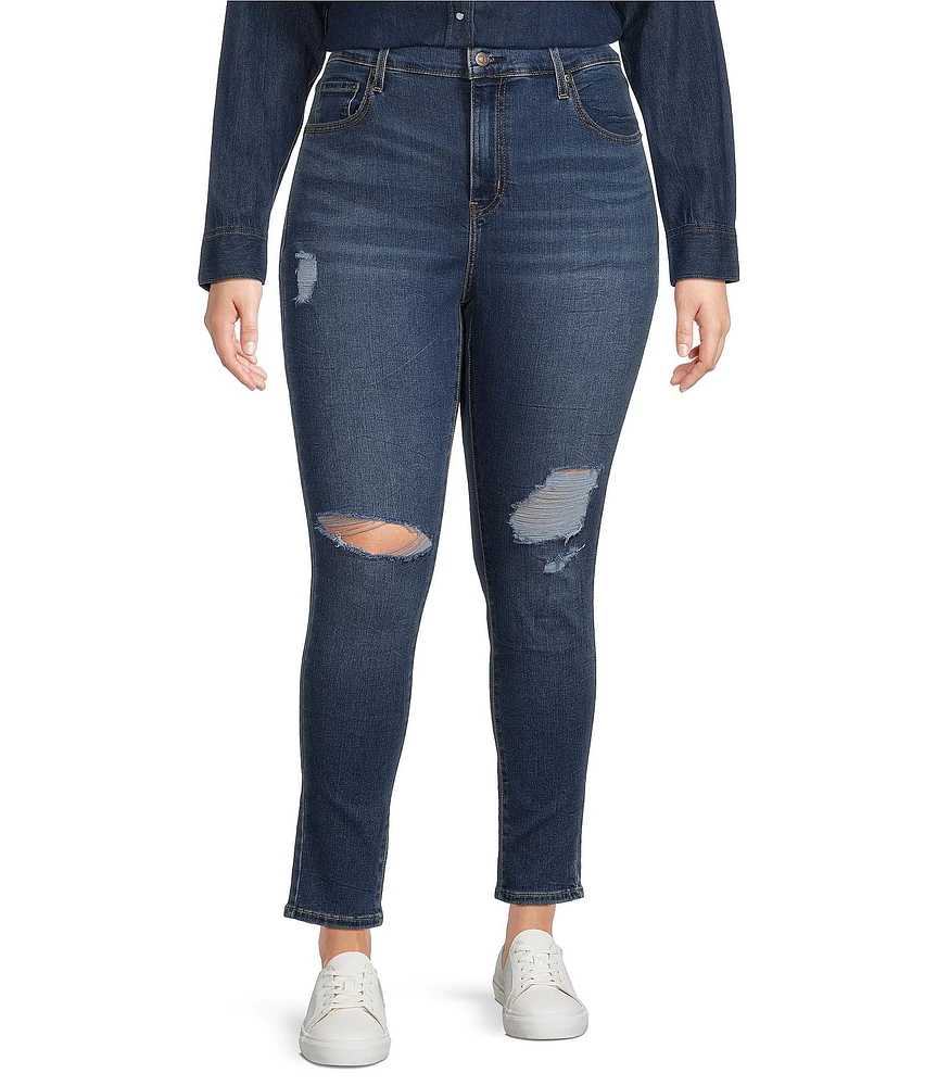 Levi's Plus Size 721 High Rise Destructed Skinny Jeans