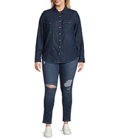 Levi's Plus Size 721 High Rise Destructed Skinny Jeans