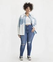 Levi's Plus Size 721 High Rise Destructed Skinny Jeans