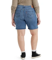 Levi's® Plus Size Mid-Length Distressed Detail Shorts