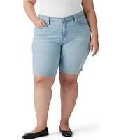 Levi's Plus Size Mid Rise Shaping Bermuda Denim Shorts