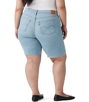 Levi's Plus Size Mid Rise Shaping Bermuda Denim Shorts