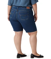 Levi's Plus Size Mid Rise Shaping Bermuda Denim Shorts