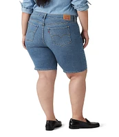 Levi's Plus Size Mid Rise Shaping Bermuda Denim Shorts