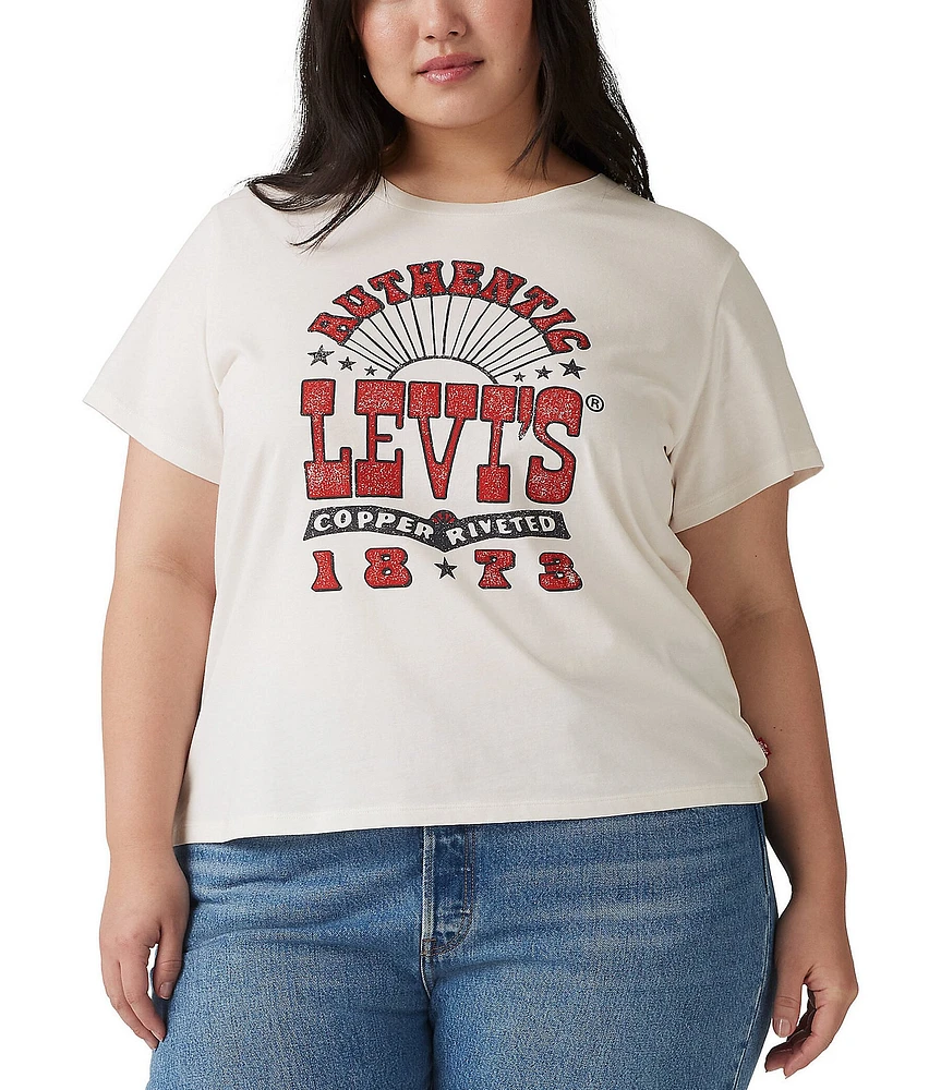 Levi's® Plus Size Perfect Crew Neck Short Sleeve Cotton Tee