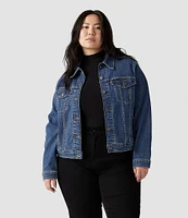 Levi's® Plus Size Point Collar Long Sleeve Original Trucker Jacket