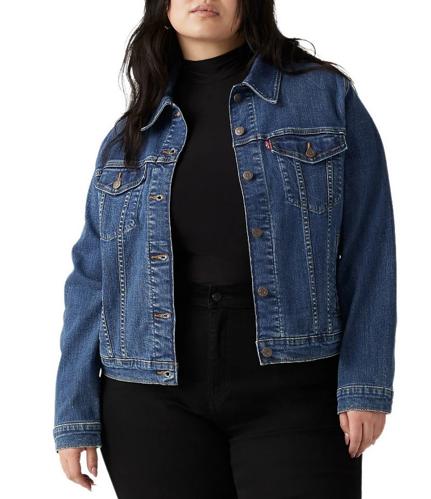 Levi's® Plus Size Point Collar Long Sleeve Original Trucker Jacket