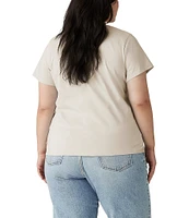 Levi's® Plus Size Printed Crew Neck Short Sleeve Perfect Logo T-Shirt
