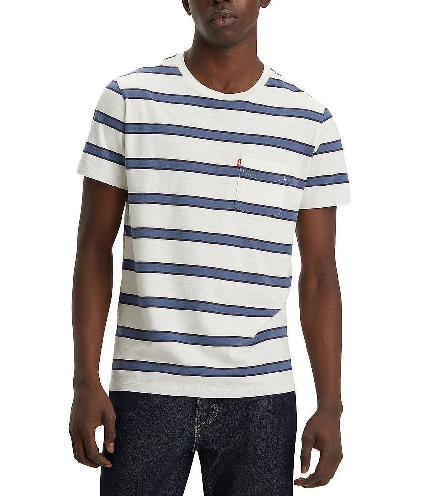 Levi's® Short-Sleeve Striped Pocket T-Shirt