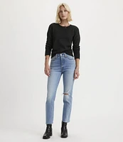 Levi's® Wedgie High Rise Straight Leg Destructed Jeans