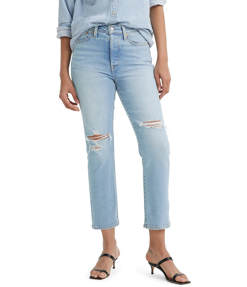 Levi's® Wedgie High Rise Straight Leg Distressed Jeans