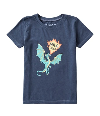 Life is Good Little Boys 2T-4T Short-Sleeve Wild Child Dragon T-Shirt