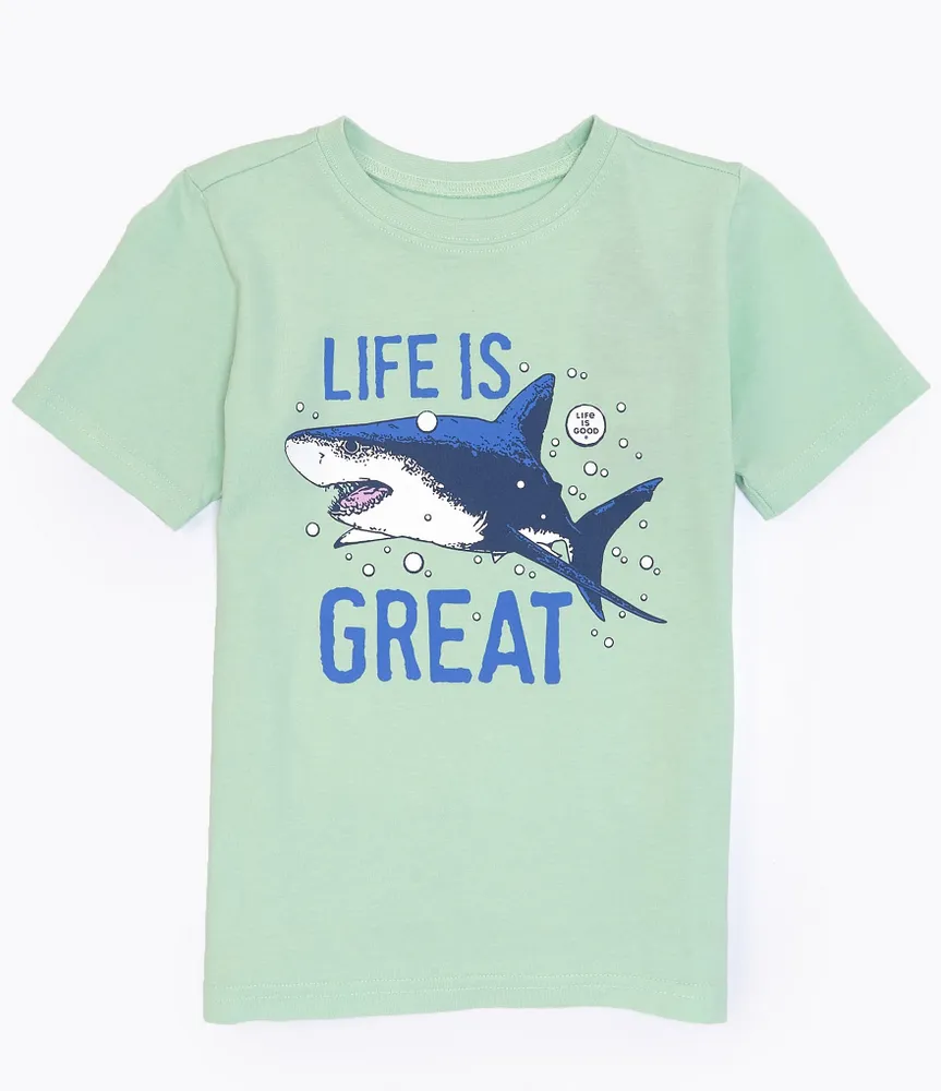 Life Is Good LittleBig Boys 5-16 Short Sleeve Hammerhead Shark Tee - L