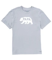 Life is Good Short Sleeve Papa Bear Silhouette Crusher-Lite™ T-Shirt