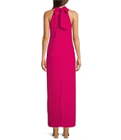 Lilly Pulitzer Alaric Satin Back Crepe Halter Neck Sleeveless Shift Maxi Dress