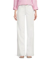 Lilly Pulitzer Aniston Denim High Rise Straight Leg Raw Hem Jeans