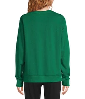 Lilly Pulitzer Ballad Bow Embroidered Terry Crew Neck Long Sleeve Sweatshirt