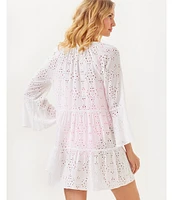 Lilly Pulitzer Brailey Eyelet Mini Dress Swim Cover-Up