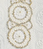Lilly Pulitzer Burnett Butterfly Medallion Lace Beaded Round Neck 3/4 Sleeve Maxi Dress