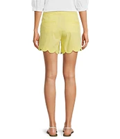 Lilly Pulitzer Buttercup Mid Rise Scallop Shorts