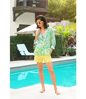 Lilly Pulitzer Buttercup Mid Rise Scallop Shorts