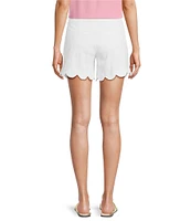 Lilly Pulitzer Buttercup Mid Rise Scallop Shorts