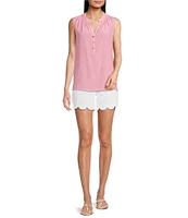 Lilly Pulitzer Buttercup Mid Rise Scallop Shorts