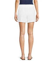 Lilly Pulitzer Captina Linen High Rise Elastic Waist Shorts
