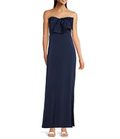 Lilly Pulitzer Carlynn Satin Strapless Bow Maxi Dress