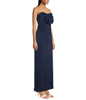 Lilly Pulitzer Carlynn Satin Strapless Bow Maxi Dress