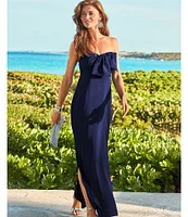 Lilly Pulitzer Carlynn Satin Strapless Bow Maxi Dress