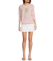 Lilly Pulitzer Colette Denim 4-Pocket Scalloped Hem Skort