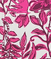 Lilly Pulitzer Coordinating Grenada Chillylilly Elderflower Print Flat Front Palazzo Pants