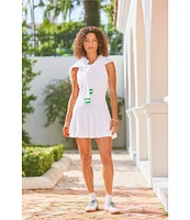 Lilly Pulitzer Dania Powerstretch Point Collar Sleeveless Pleated Dress