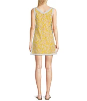 Lilly Pulitzer Eleanora Honeycomb Hideaway Print Boat Neck Sleeveless Shift Romper