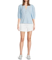 Lilly Pulitzer Eliska Stretch High Rise Side Button Shorts