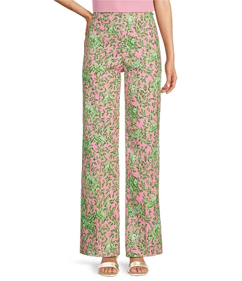 Lilly Pulitzer Ellamarie Printed Stretch Double Cloth High Rise Pants